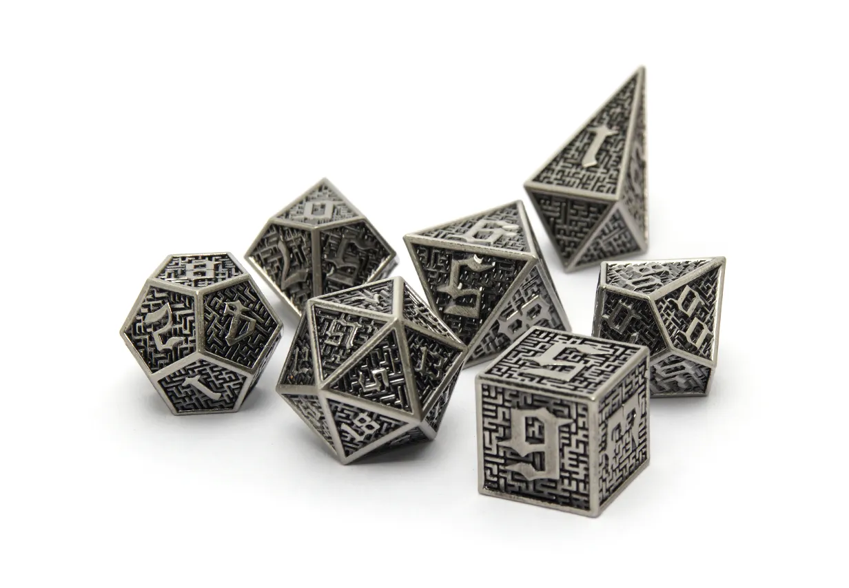 Metal Gothic Maze Dice