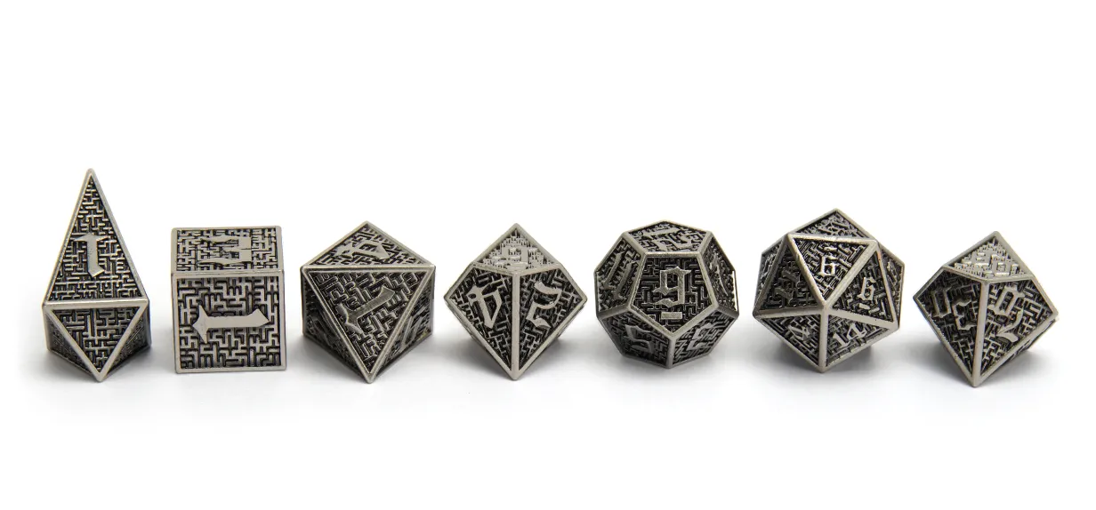 Metal Gothic Maze Dice