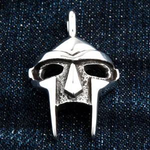 MF Doom Gladiator Mask Sterling Silver Pendant