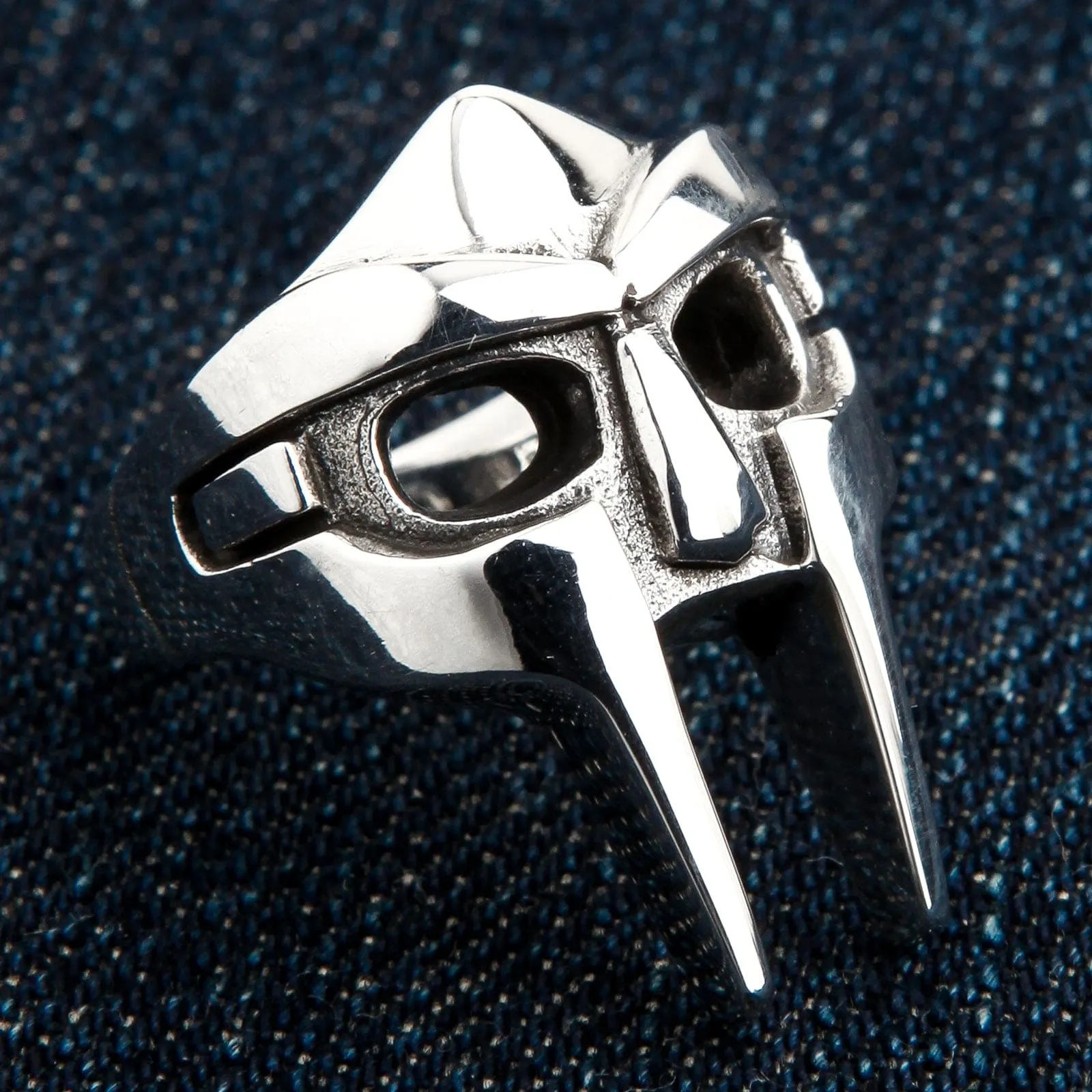 MF Doom Gladiator Mask Sterling Silver Ring