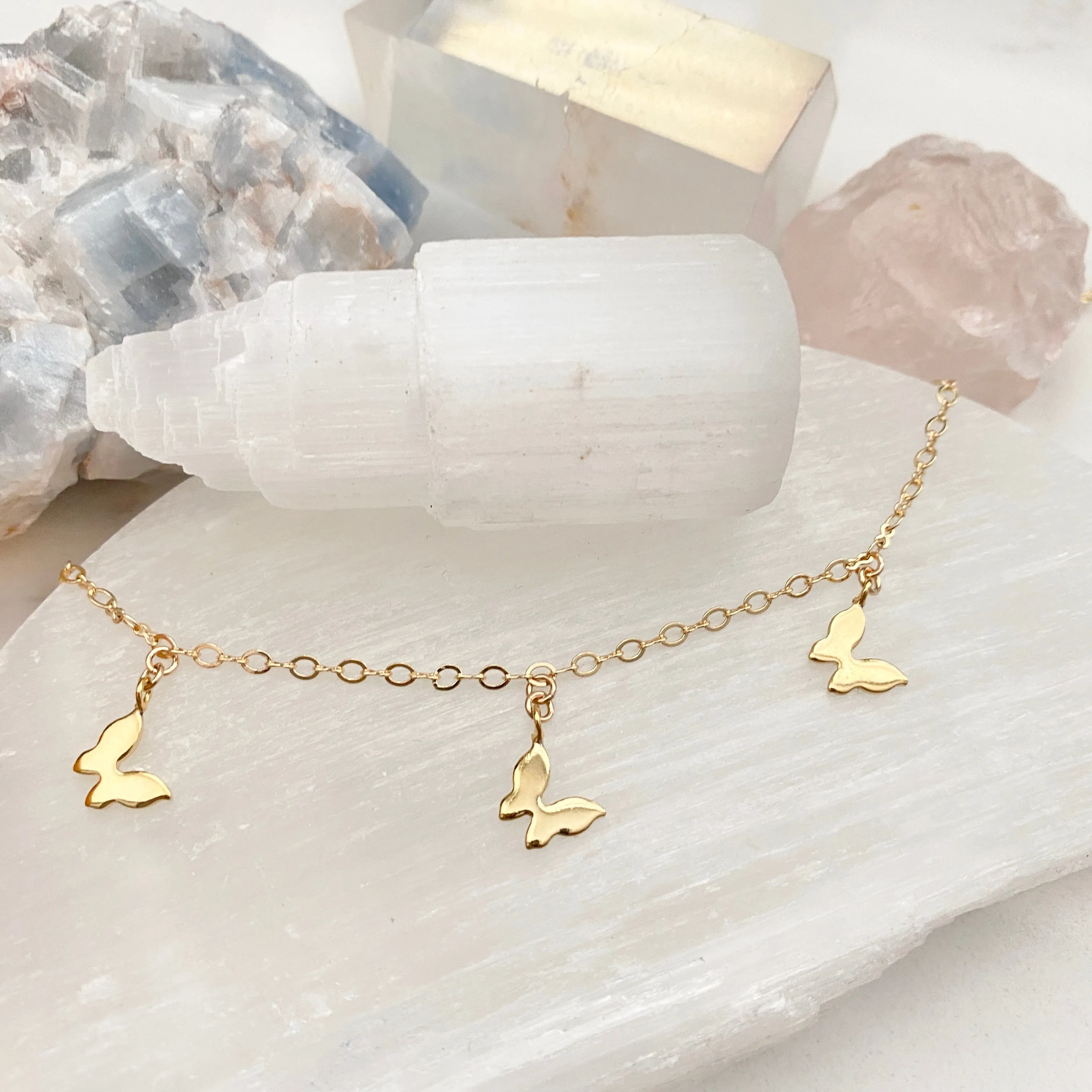 Mini Butterfly Charm Necklace
