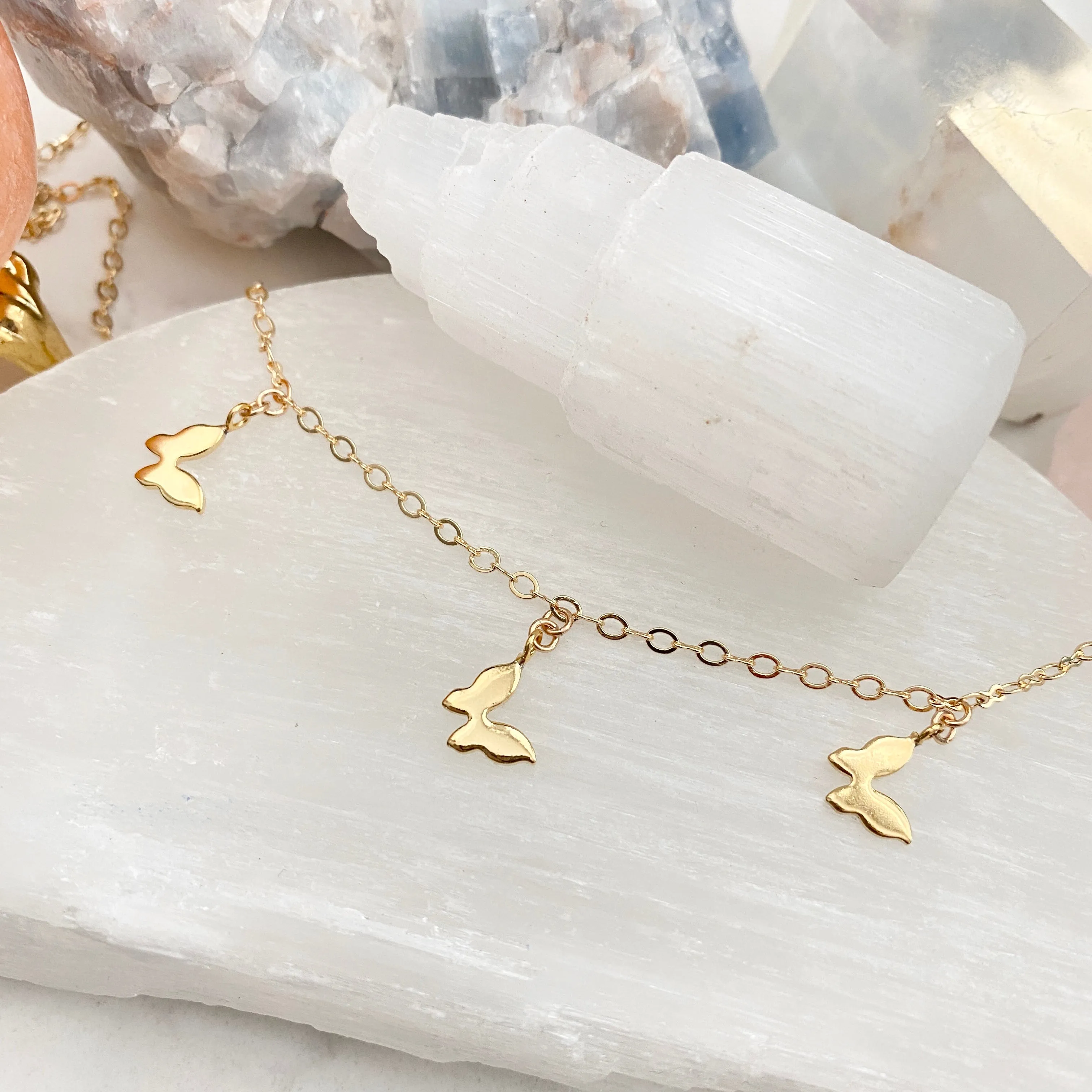 Mini Butterfly Charm Necklace