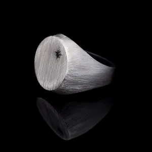 Minimalist Sterling Silver Oval Ring