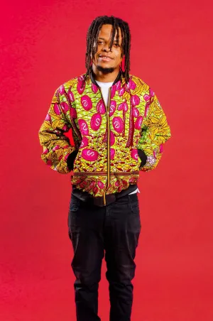 Money Matter African Print Bomber Jacket
