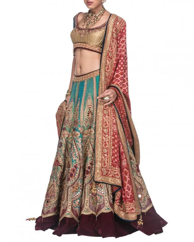 Multicolour Bridal Lehenga
