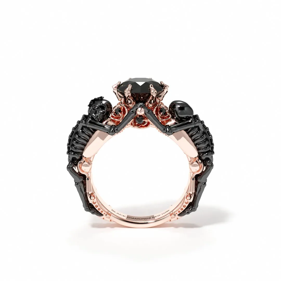 My Ride or Die Promise Ring (Biker Series)- 1.5 Ct Round Cut Diamond Gothic Ring