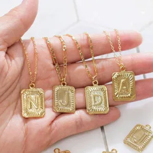 Myra Tablet Initial Necklace