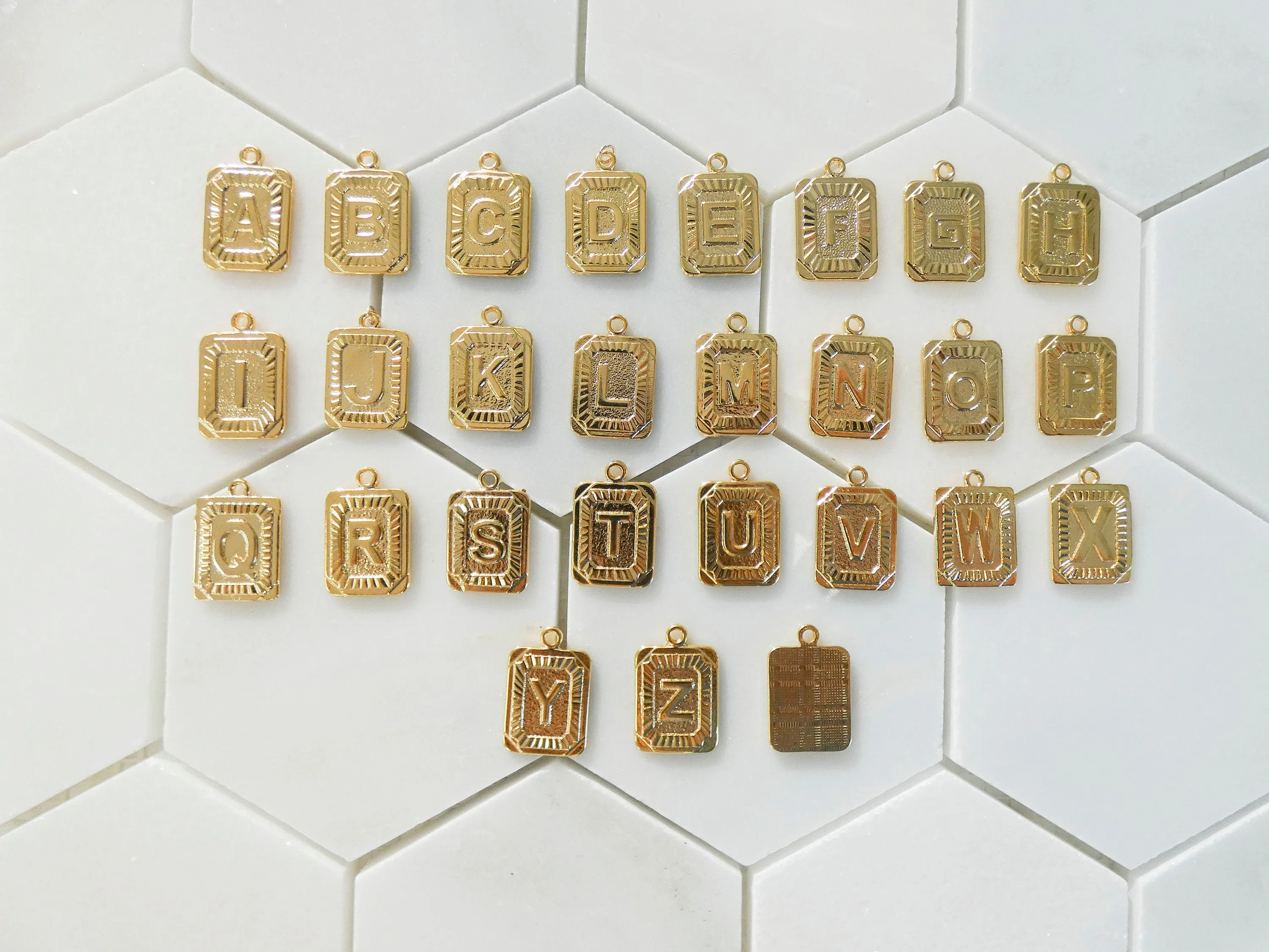 Myra Tablet Initial Necklace