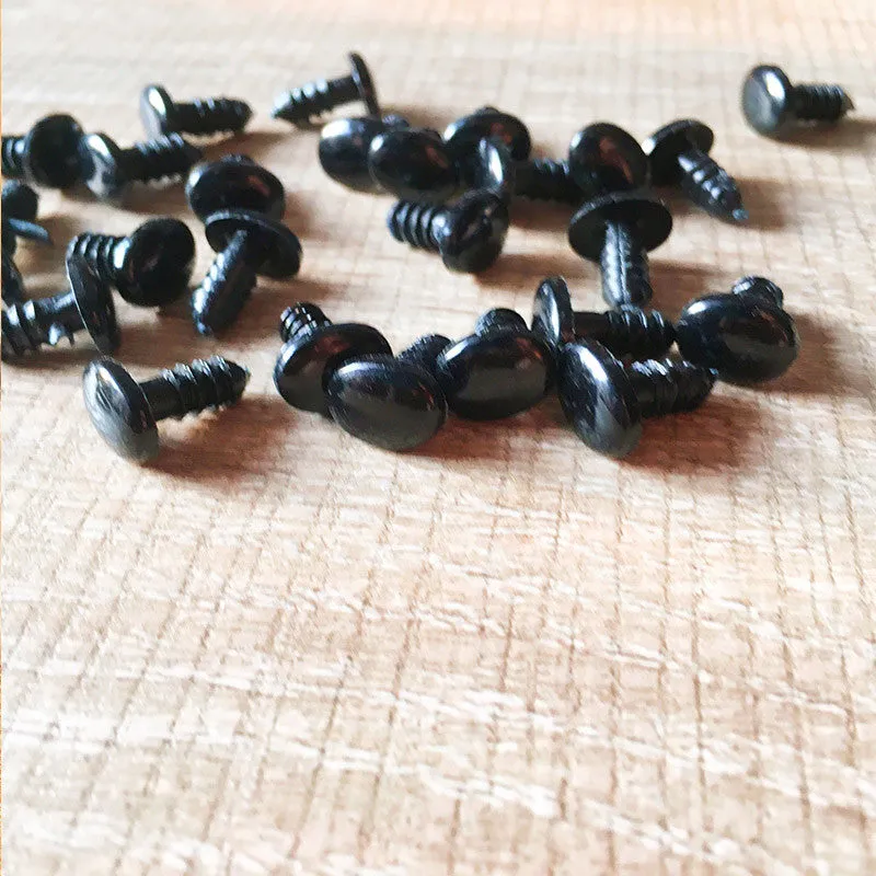 Needle felting supplies 10mmx14mm 20 oval black animal dog puppy nose eyes Safety nose Animal nose Amigurumi nose eyes Doll nose Stuffed Toy nose Doll Parts Plastic nose Black