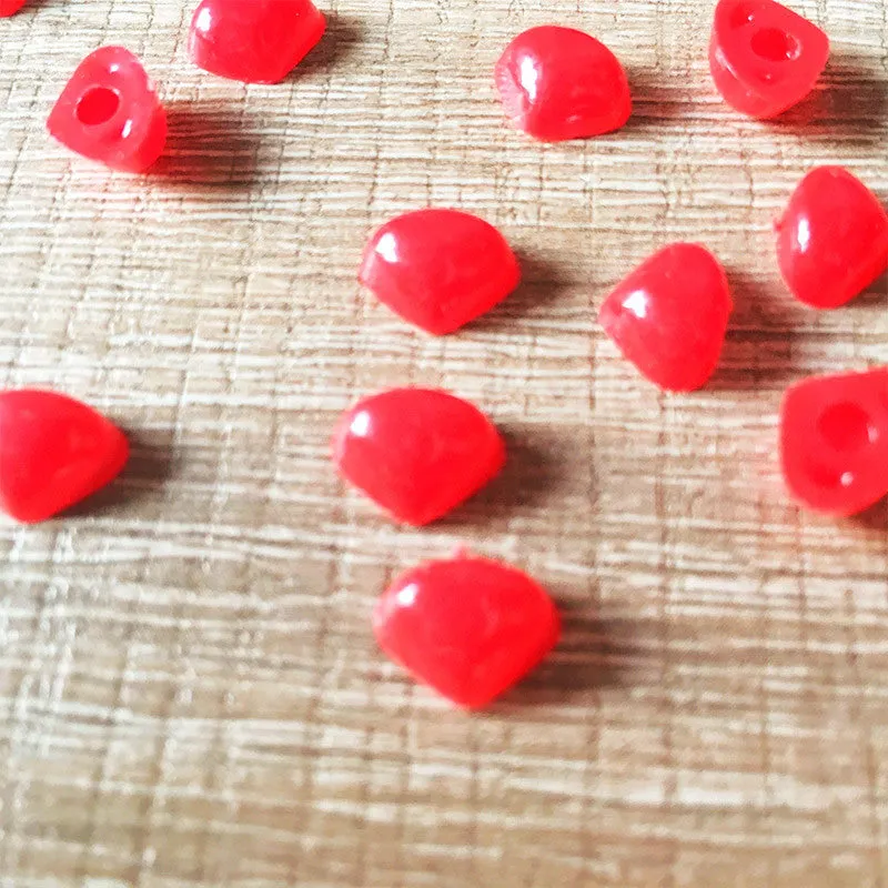 Needle felting supplies 7mmx9mm 20 red animal dog puppy nose Safety nose Animal nose Amigurumi nose Doll nose Stuffed Toy nose Doll Parts Plastic nose red