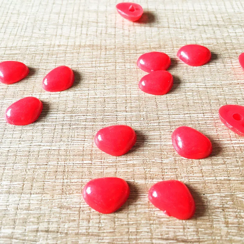 Needle felting supplies 7mmx9mm 20 red animal dog puppy nose Safety nose Animal nose Amigurumi nose Doll nose Stuffed Toy nose Doll Parts Plastic nose red