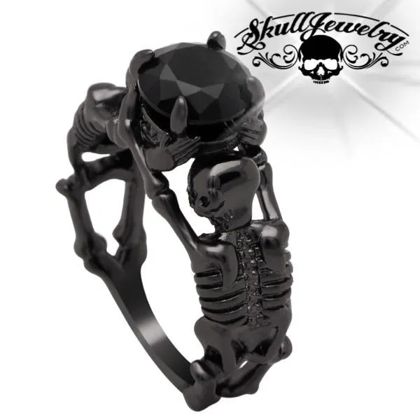 'Nero Su Scheletro Nero' Skeleton Ring (w034)