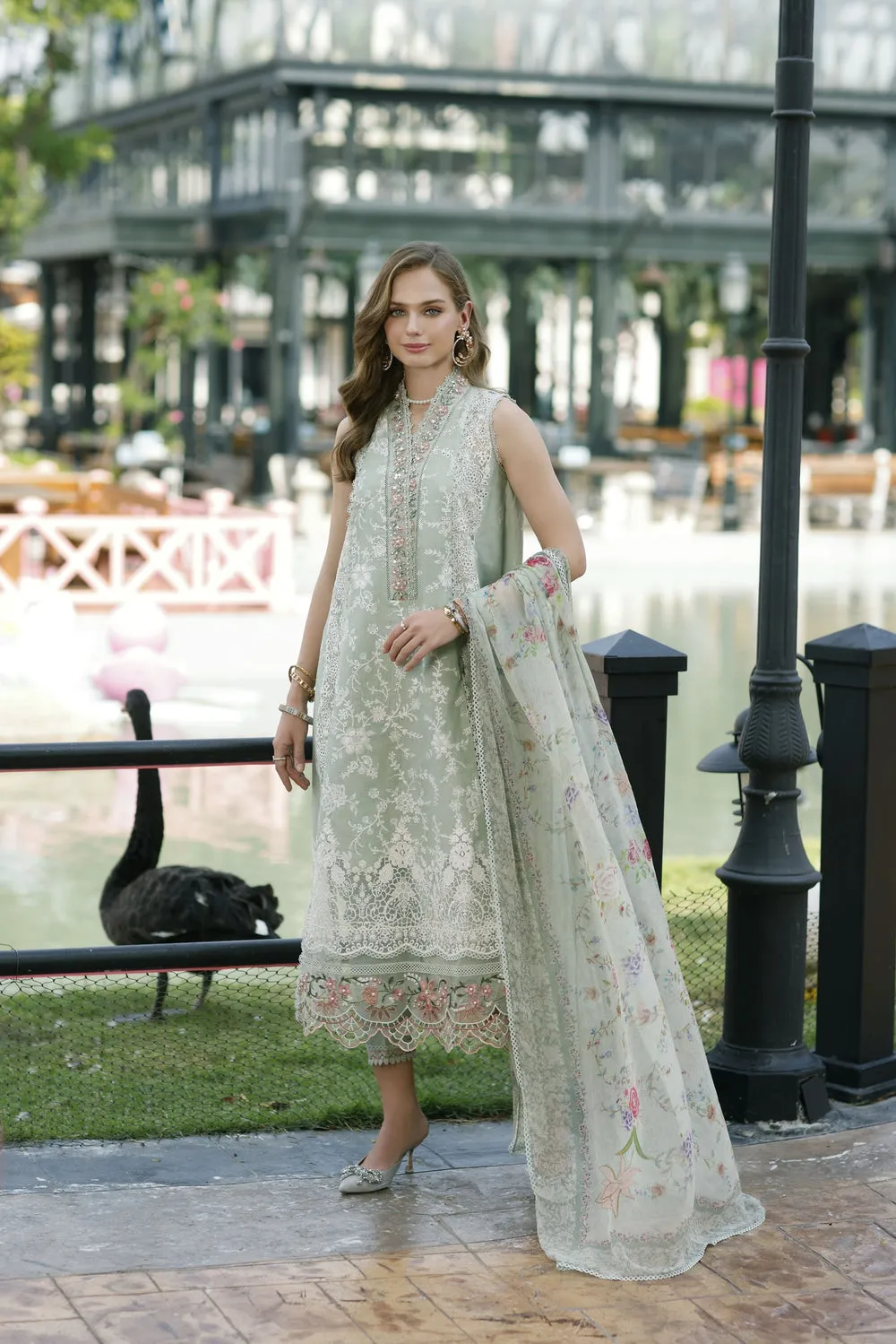 Noor by Saadia Asad | Eid Handwork Schiffli Laserkari '23 | D5-SABEENA