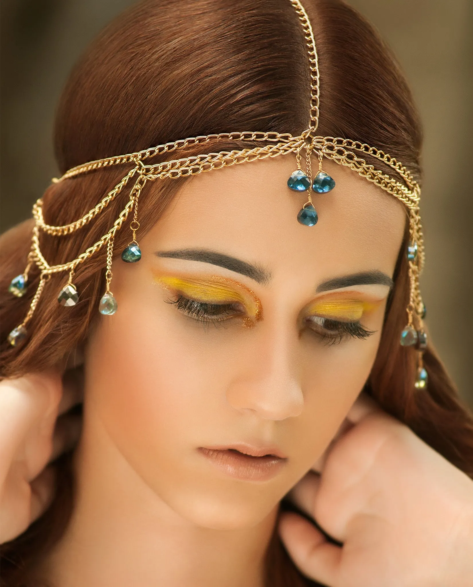 Norns • Gold Dangling Chain Dangling Headdress