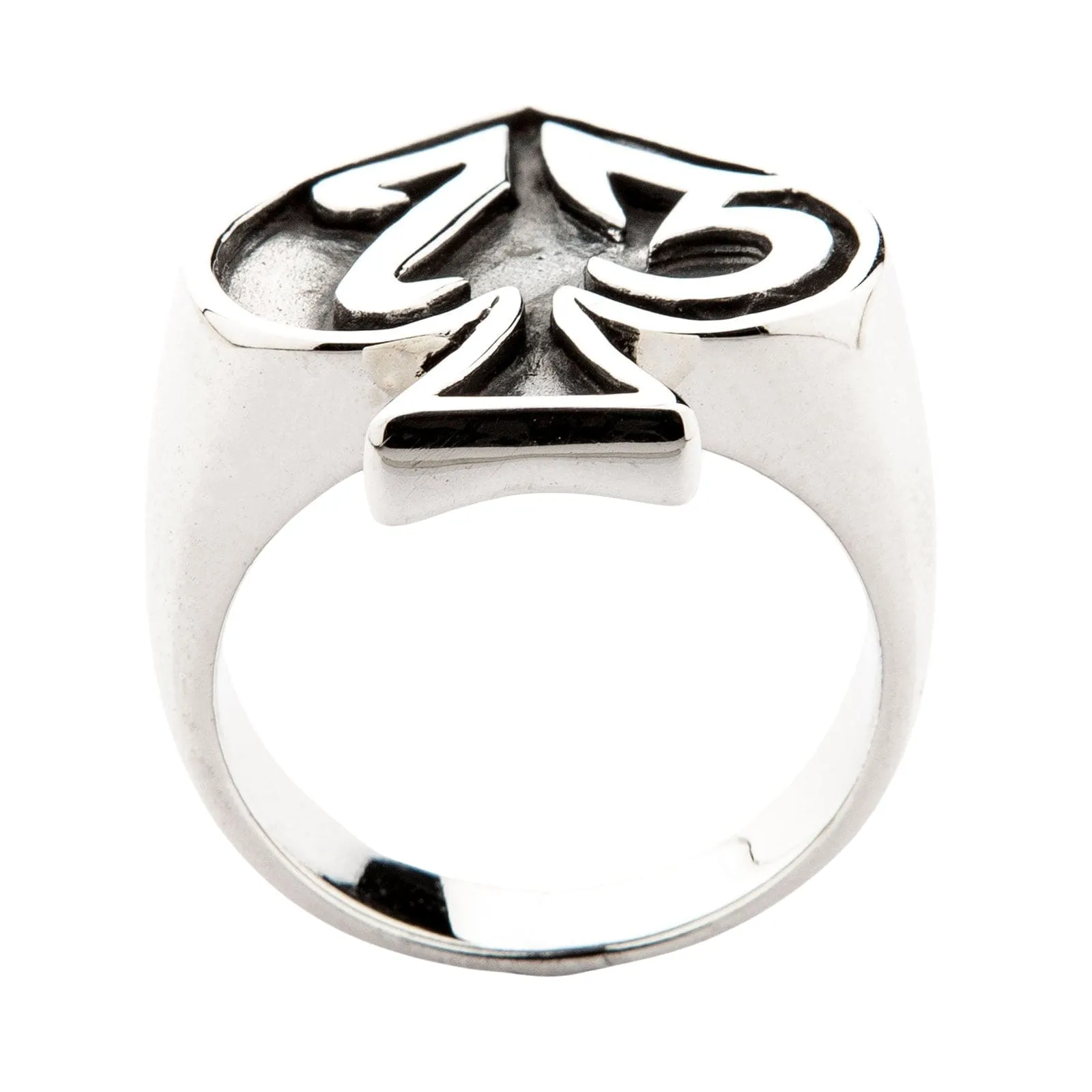 Number 13 Spade Sterling Silver Gothic Ring