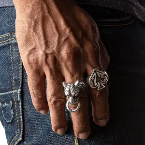 Number 13 Spade Sterling Silver Gothic Ring