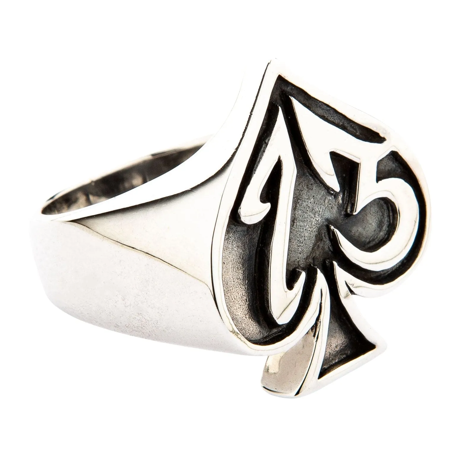 Number 13 Spade Sterling Silver Gothic Ring