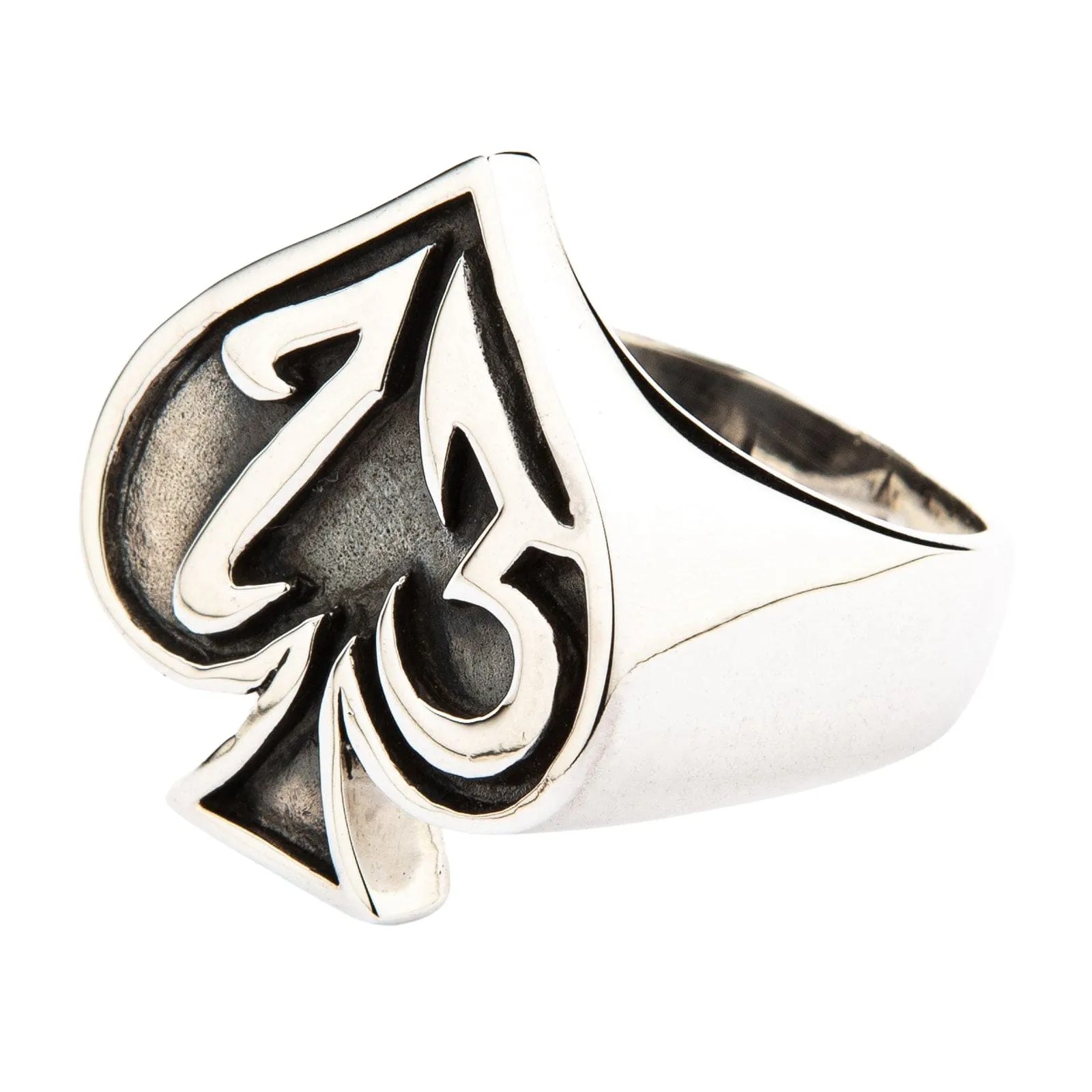 Number 13 Spade Sterling Silver Gothic Ring