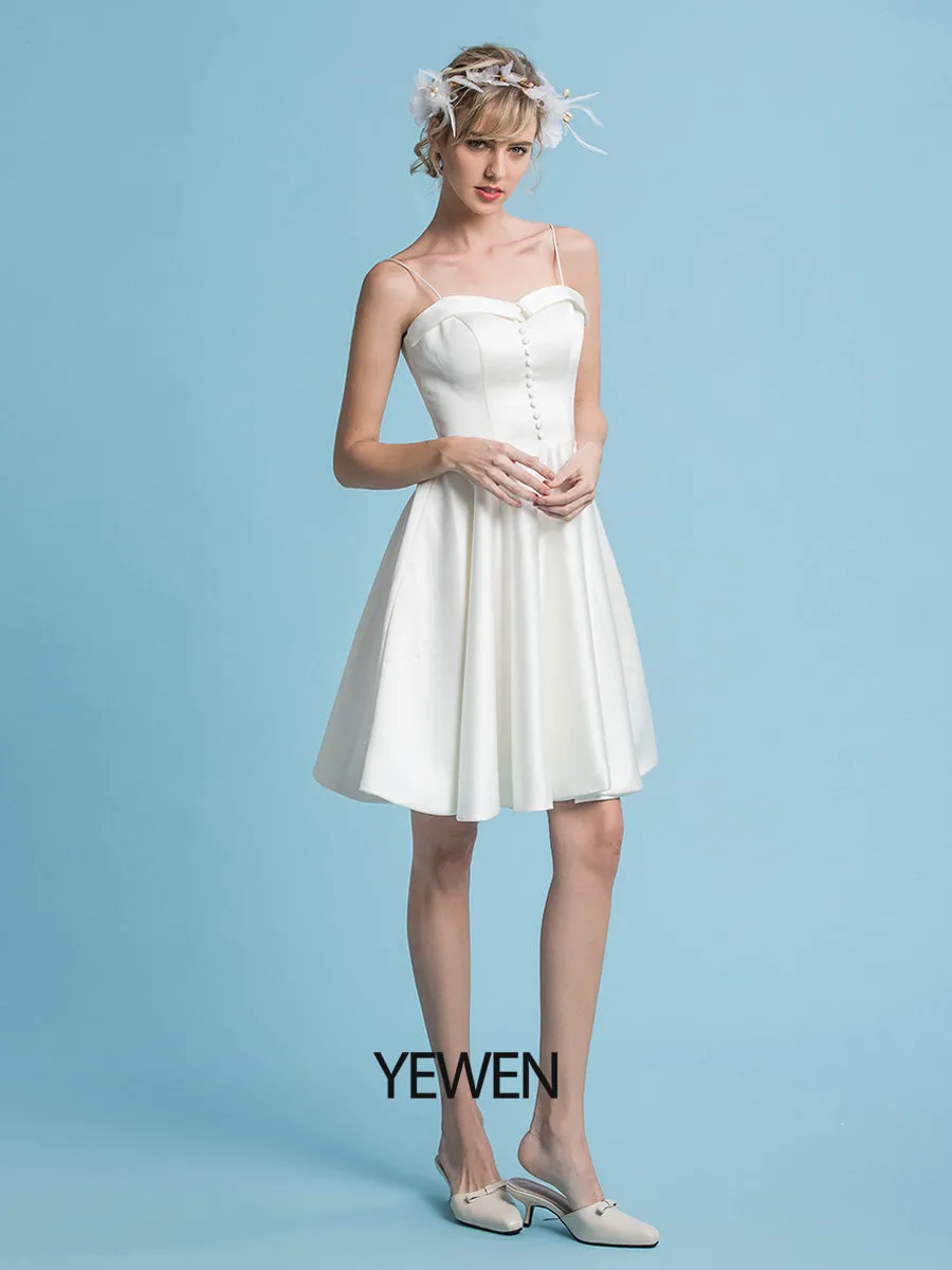 Off White Bohemian Bridal Gown Minimalist Boho Beach Wedding Dress