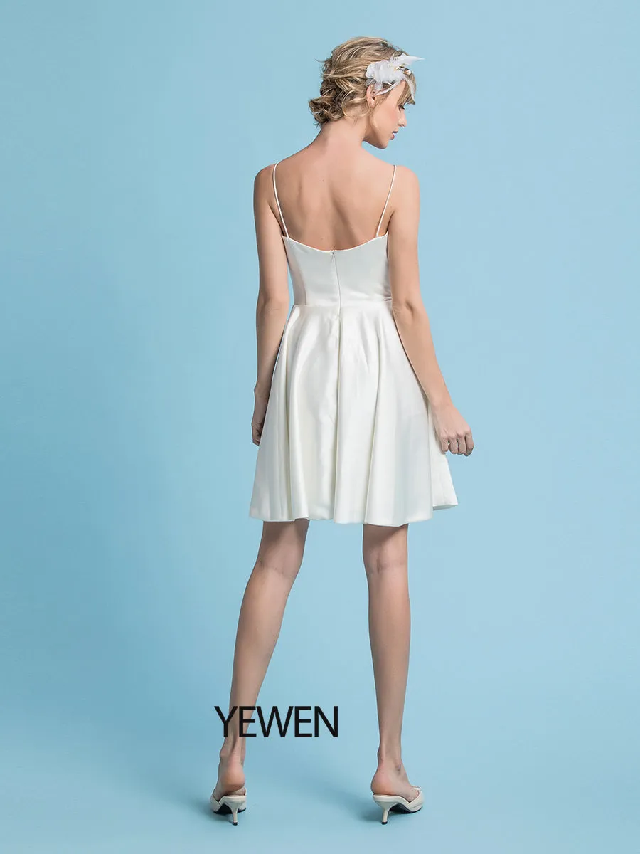 Off White Bohemian Bridal Gown Minimalist Boho Beach Wedding Dress