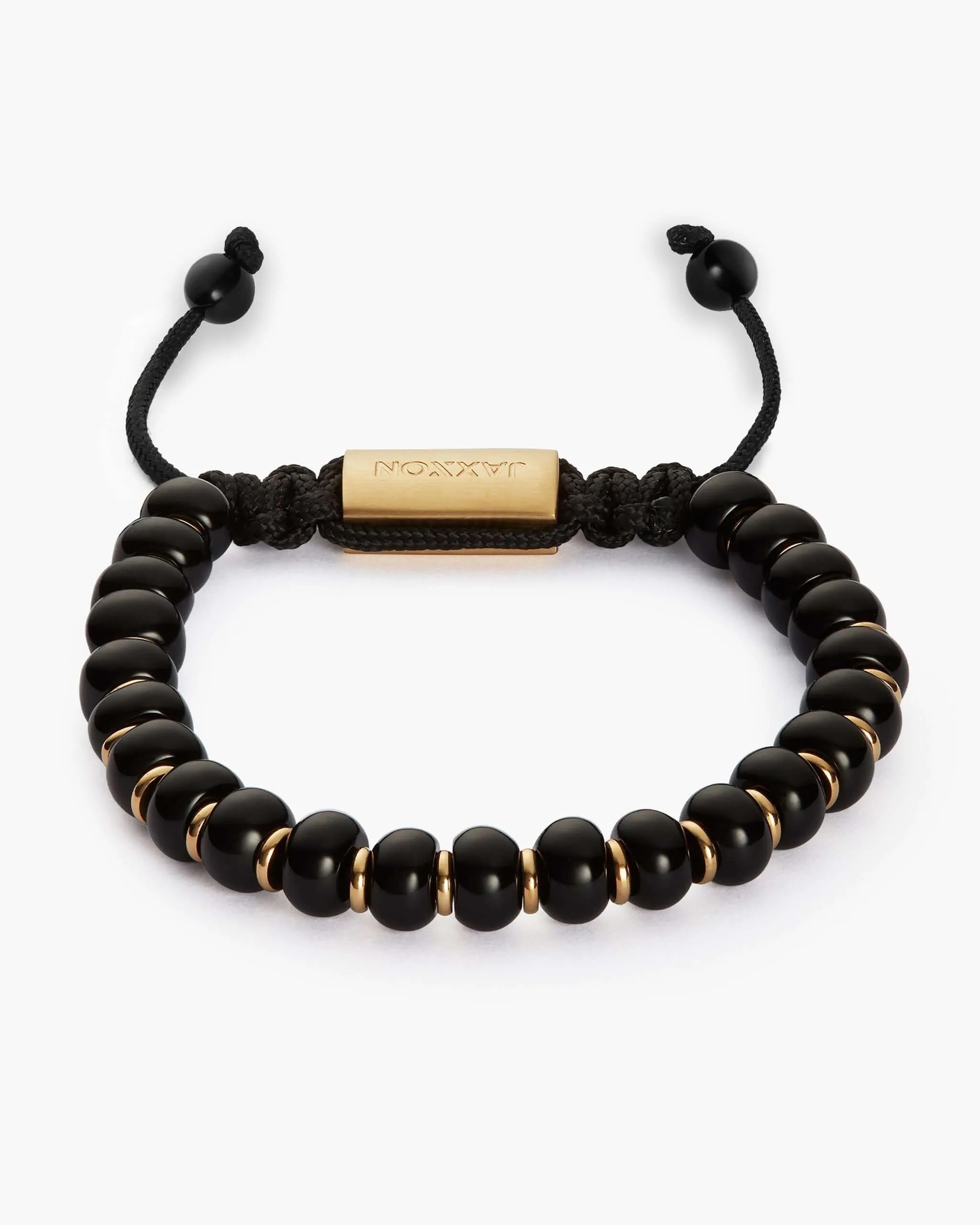 Onyx Beaded Bracelet - Gold