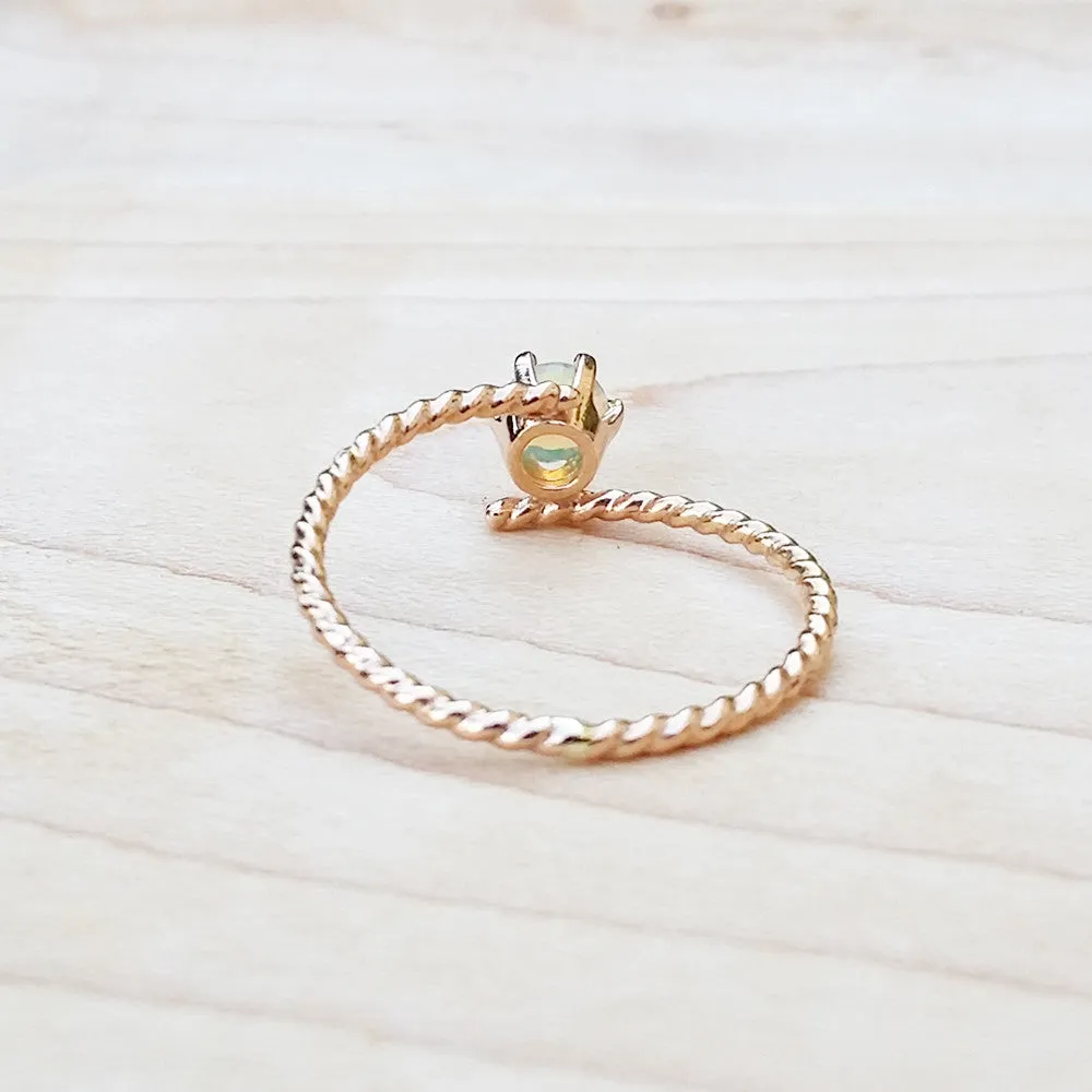 Opal Gold Ring Unique Cute Rings Handmade