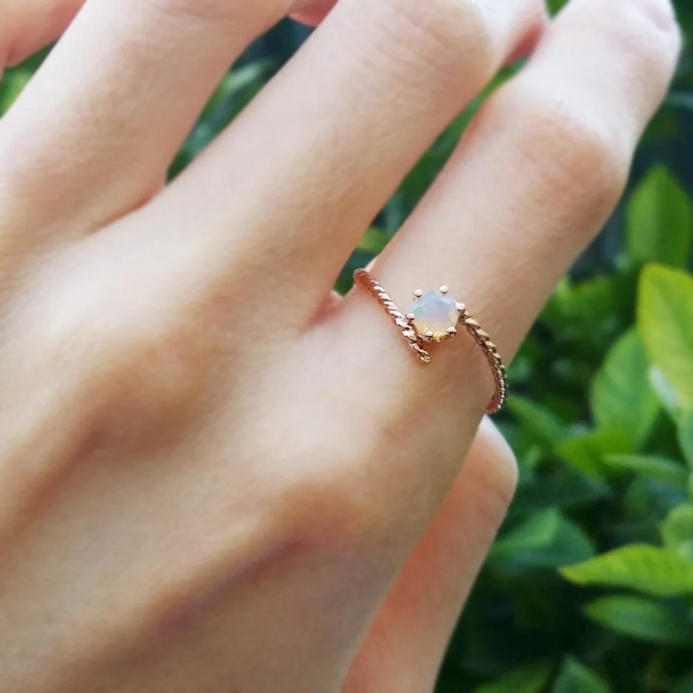 Opal Gold Ring Unique Cute Rings Handmade