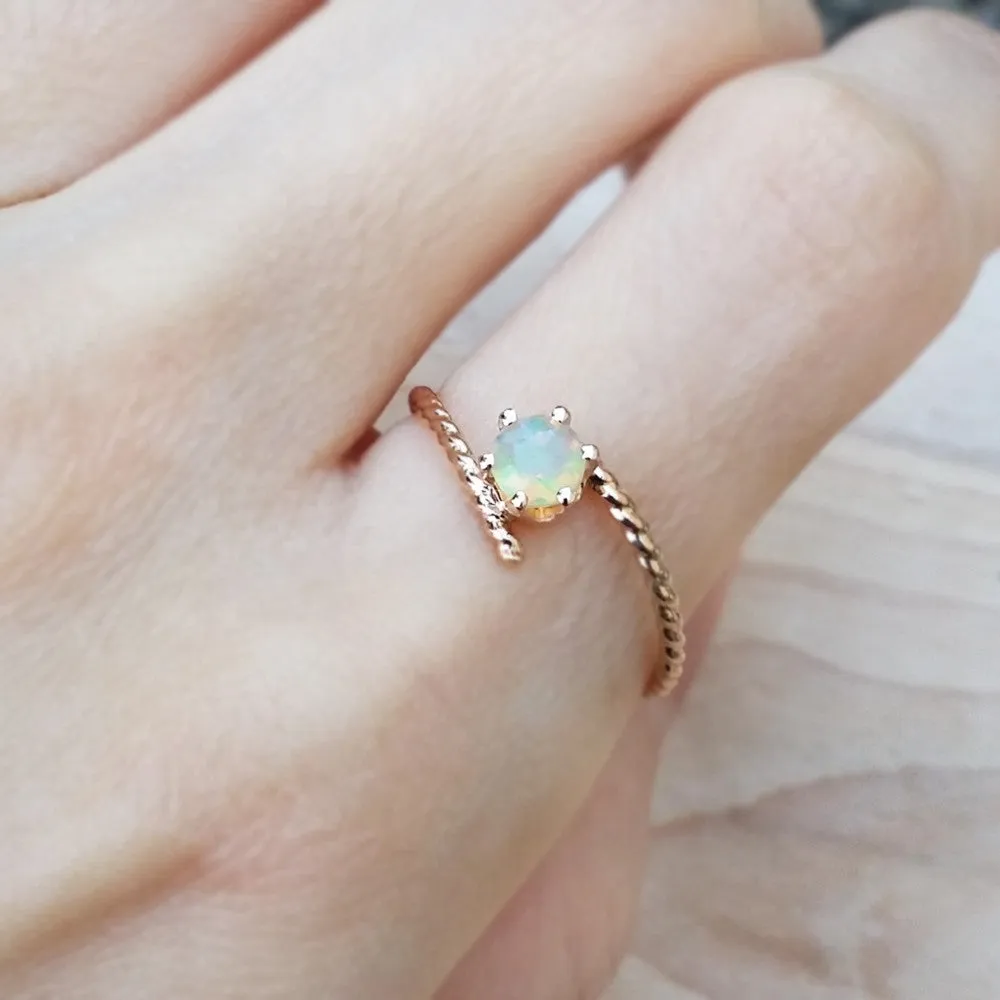 Opal Gold Ring Unique Cute Rings Handmade