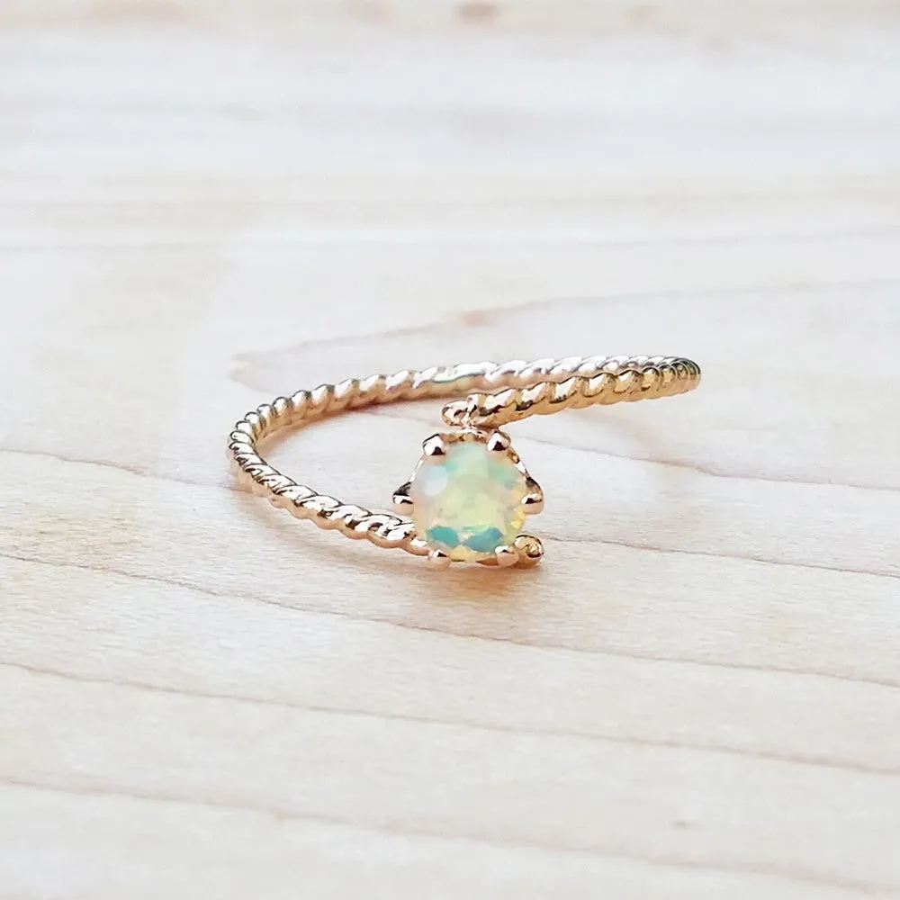 Opal Gold Ring Unique Cute Rings Handmade