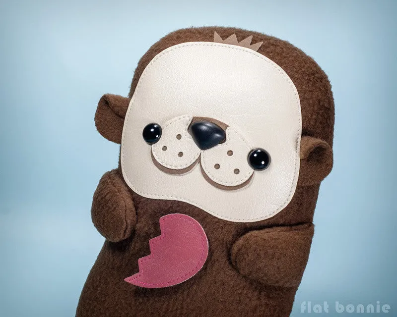 Otter plush stuffed animal - Handmade Sea Otter stuffy doll