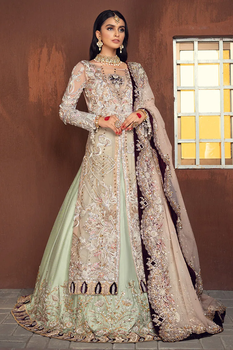 Pakistani Organza Bridal Dress with Embroidery #Y6045