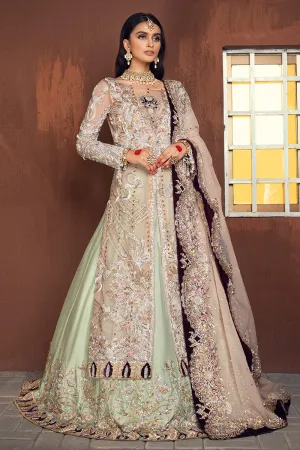 Pakistani Organza Bridal Dress with Embroidery #Y6045