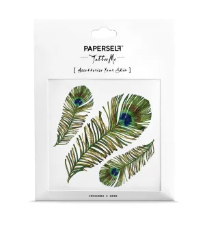 Peacock Feather Temporary Tattoo