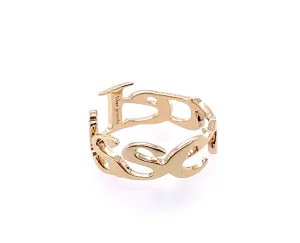 Personalized Gothic Gold Name Ring