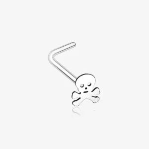 Pirate Skull L-Shaped Nose Ring