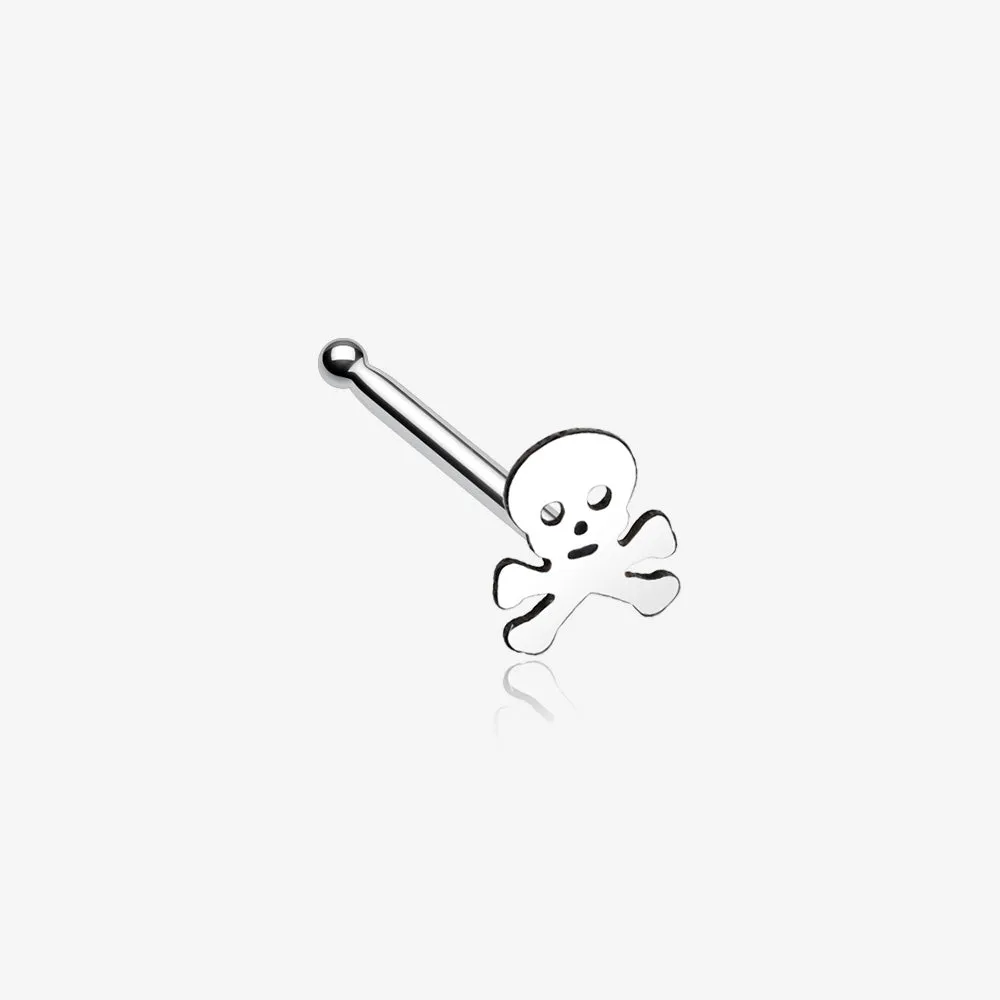 Pirate Skull Nose Stud Ring
