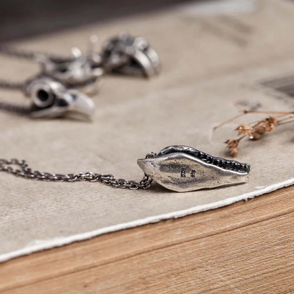 Real Solid 925 Sterling Silver Pendants Eagle Cheetah Rhinoceros Crocodile Animals Skull Gothic Punk Jewelry