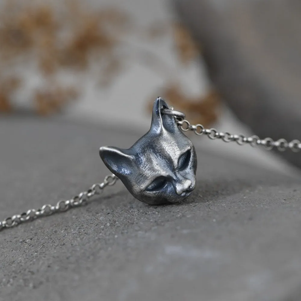 Real Solid 925 Sterling Silver Pendants Leopard Skull Animals Hiphop Jewelry