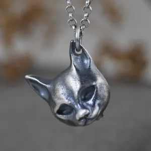 Real Solid 925 Sterling Silver Pendants Leopard Skull Animals Hiphop Jewelry