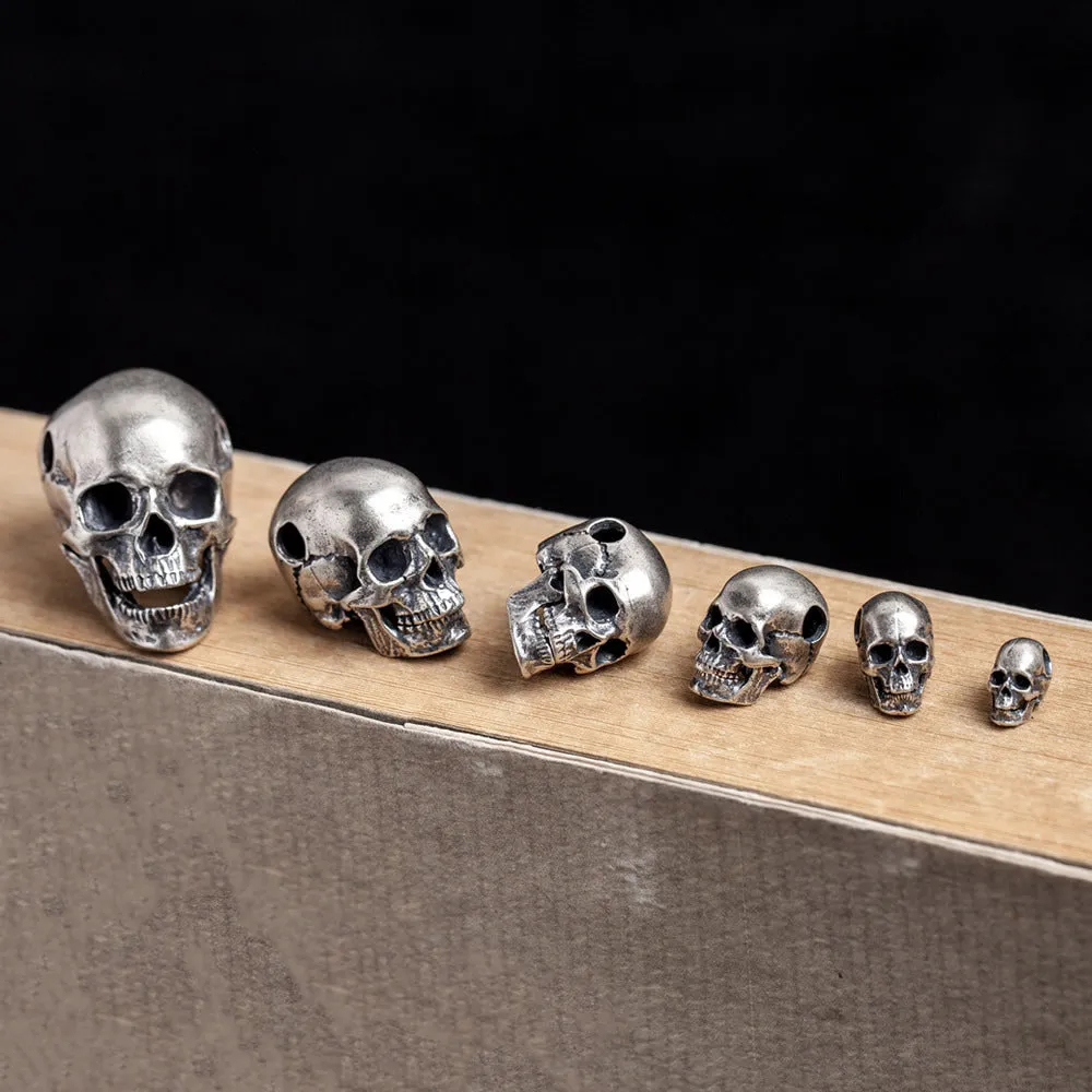 Real Solid 925 Sterling Silver Pendants Skulls Gothic Punk Jewelry Mouth Can Active
