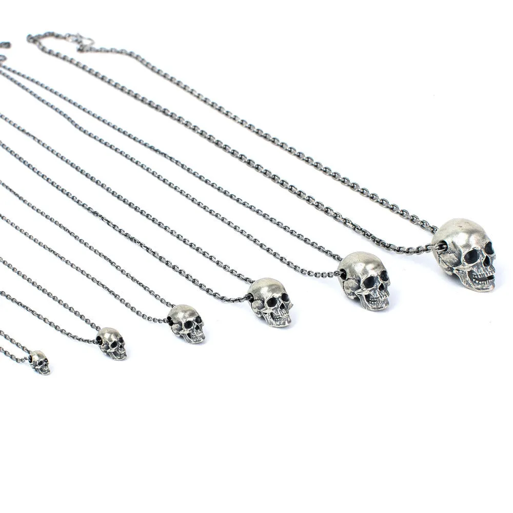 Real Solid 925 Sterling Silver Pendants Skulls Gothic Punk Jewelry Mouth Can Active