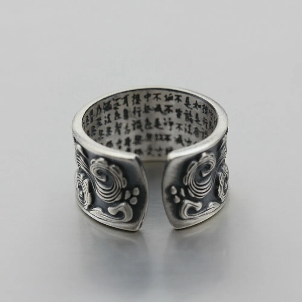 Real Solid 925 Sterling Silver Rings Animals Fish Lotus Wave Lection Fashion Jewelry Adjustable