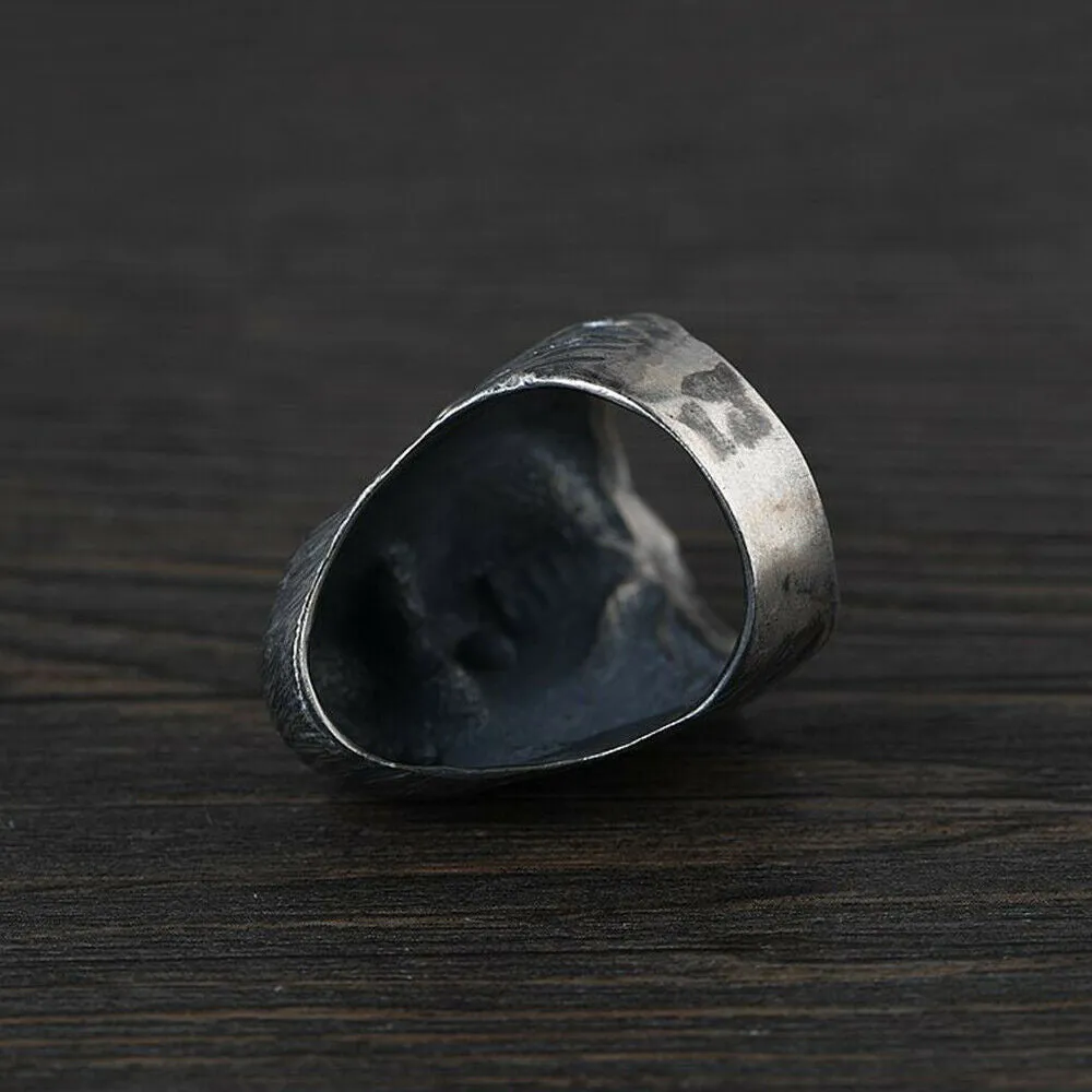 Real Solid 925 Sterling Silver Rings Apes Monkey Animals Fashion Gothic Punk Jewelry Size 9.5-12