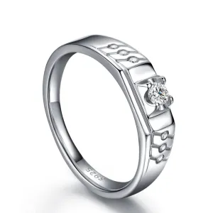 Real Solid 925 Sterling Silver Rings Cubic Zirconia Fashion Wedding Engagement Jewelry Size 8-12