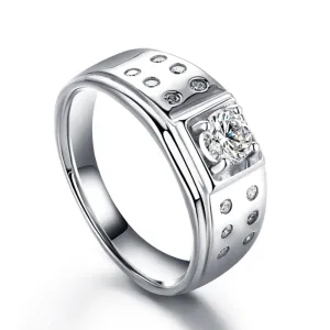 Real Solid 925 Sterling Silver Rings Cubic Zirconia Fashion Wedding Engagement Jewelry Size 8-12