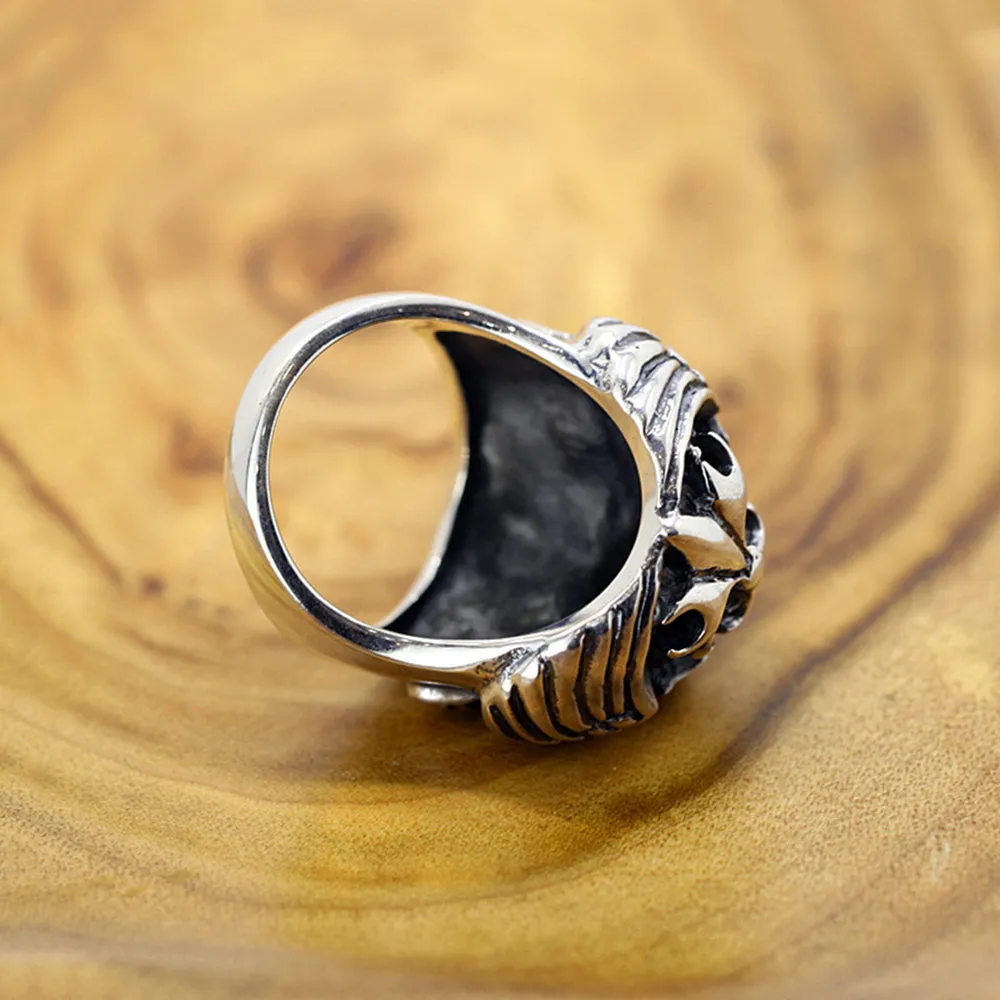 Real Solid 925 Sterling Silver Rings Skeletons & Skulls Gothic Hip Hop Jewelry Size 8.5-10.5