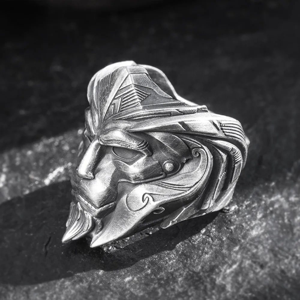 Real Solid 999 Sterling Silver Rings Optimus Prime Autobot Gothic Punk Jewelry Open Size 8-10