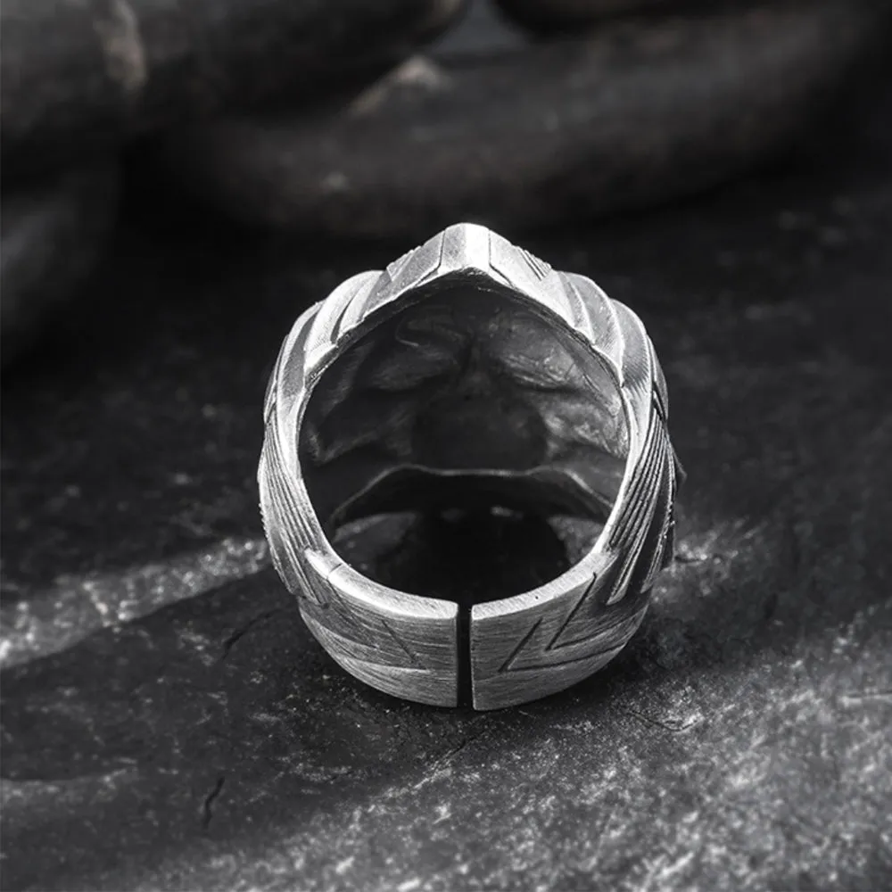 Real Solid 999 Sterling Silver Rings Optimus Prime Autobot Gothic Punk Jewelry Open Size 8-10