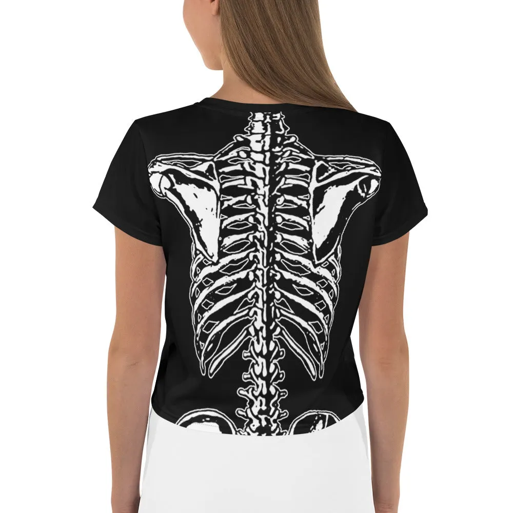 Rib Cage All-Over Print Crop Tee