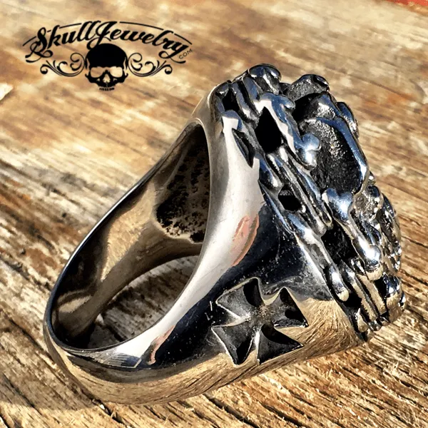 Riders on the Storm - Big, Bold & Heavy Motorcycle Engine Ring (#646)